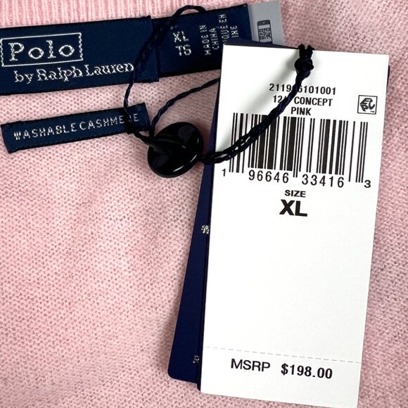 Polo by Ralph Lauren Cashmere Straight Neck Tank Top in Pink  New with tags, nev - Picture 6 of 6